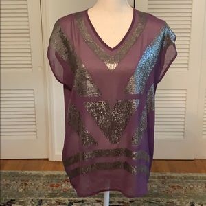 Black Saks Fifth Ave- Sequin Top
